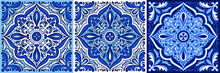 Italian Ceramic Tile Pattern. Ethnic Folk Ornament.