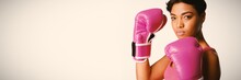 Side Shot Of Woman Fighting Against Breast Cancer