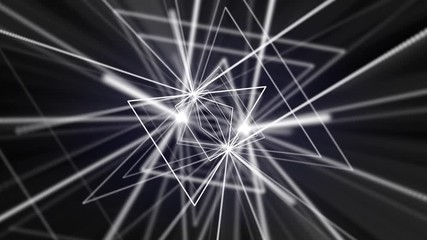 Fototapete - Modern Grayscale Futuristic Triangle Spin Line Moving Motion Background