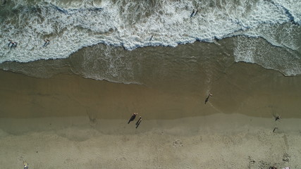 Beach drone shot