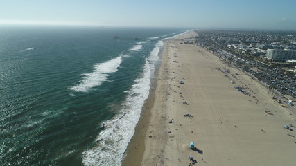 Canvas Print - So Cal Beach Drone shot