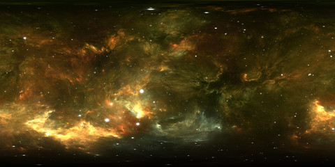 Wall Mural - 360 degree space nebula panorama, equirectangular projection, environment map. hdri spherical panora