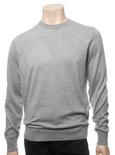 Grey Longsleeve Jumper On A Mannequin Isolated