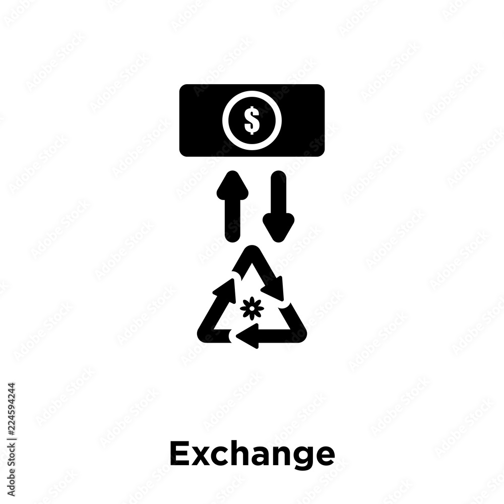 exchange icon vector isolated on white background, logo concept of ...