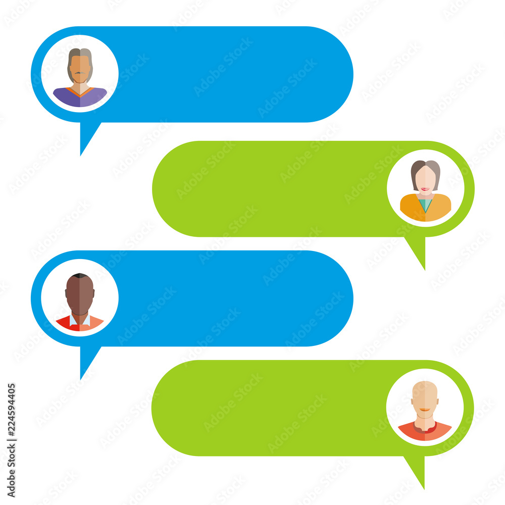 chat bubble, chat dialog on white background