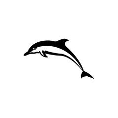 Wall Mural - dolphin vector silhouette