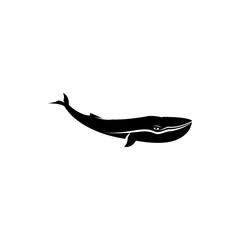 Wall Mural - whale vector silhouette