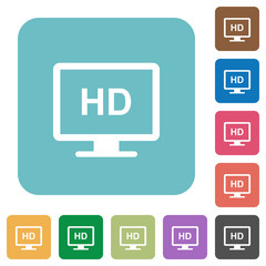 Poster - HD display rounded square flat icons