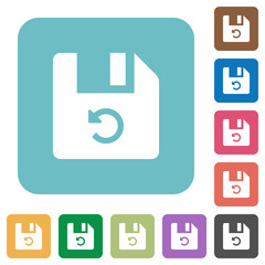 Sticker - Undo last file operation rounded square flat icons