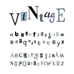  Vintage - vector alphabet