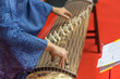 Playing Japanese harp - Koto