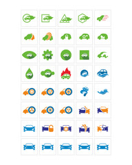 Wall Mural - automotive car icon image vector symbol logo set