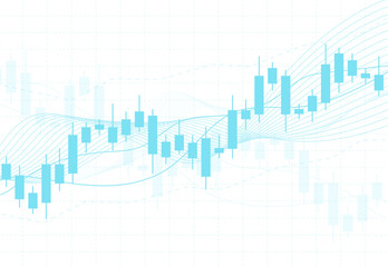 Business candle stick graph chart of stock market investment trading on background design. Bullish point, Trend of graph. Vector illustration