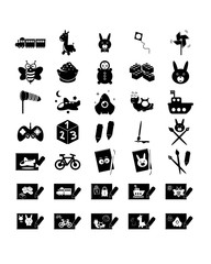 Wall Mural - kids toy icon set image vector icon logo symbol set