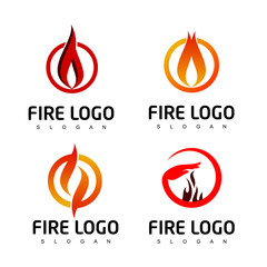 Wall Mural - Fire Logo Set