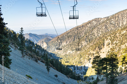 Chair Lift Up Mountain With Scenic California View Buy