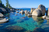 Fototapeta Nowy Jork - Crystalline water at Sand Harbor in Lake Tahoe