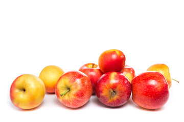 Wall Mural - Red apples isolated on white