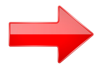 Red shiny 3d arrow