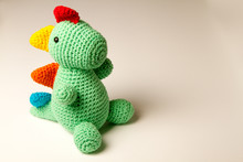 Cute Knitted Dinosaur Doll – Amigurumi Toy