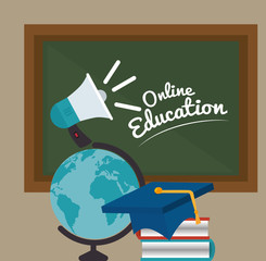 Wall Mural - education online set icons