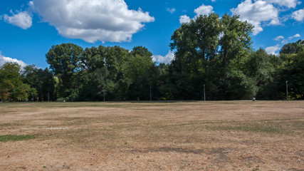 Trees and gardens at South Park in city of Sofia, Bulgaria