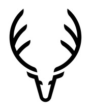 Deer Head On A White Background