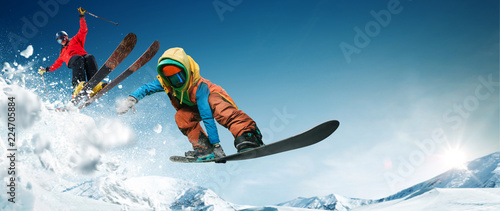 Dekoracja na wymiar  jazda-na-nartach-snowboard-ekstremalne-sporty-zimowe