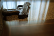 © edwardolive - Pistol gun on table in room