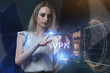 © photon_photo - The concept of business, technology, the Internet and the network. A young entrepreneur working on a virtual screen of the future and sees the inscription: VPN