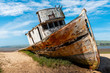 grounded fishing boat