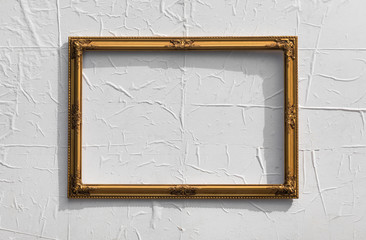 Wall Mural - framework, elegant victorian baroque frame on a white background