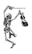 Dancing Skeleton with fiddle