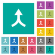 Merge arrows up square flat multi colored icons