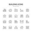 Building line icons.