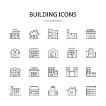 Building Line Icons.