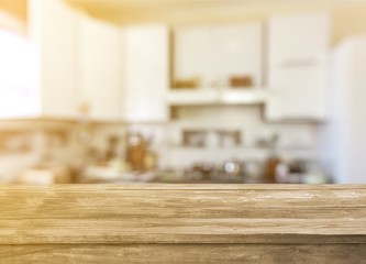 Poster - Wooden brown boards, close-up view