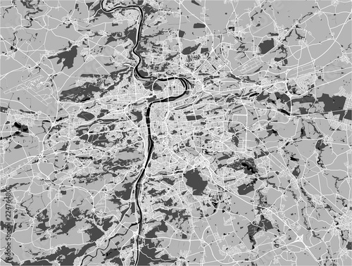 Cuadros en Lienzo map of the city of Prague, Czech Republic