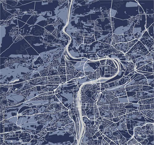 Cuadros en Lienzo map of the city of Prague, Czech Republic