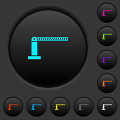 Poster - Closed barrier dark push buttons with color icons