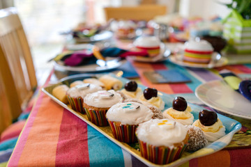 home made cakes on a table