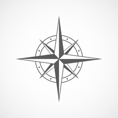 Wall Mural - gray compass icon. vector illustration.