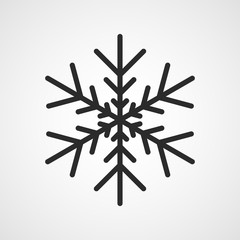 Canvas Print - snowflake flat icon. vector illustration.