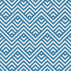 Aufkleber - Geometric blue linear pattern. Vector seamless texture.