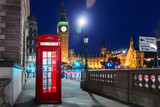 Fototapeta Londyn - London, England, United Kingdom - Popular tourist Big Ben