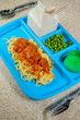 Lunch Tray Spaghetti and Meatballs