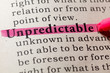 definition of unpredictable