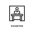 exhibitor icon. exhibitor concept symbol design, vector illustra