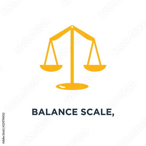 Fotografía balance scale, balance icon, symbol of justice concept