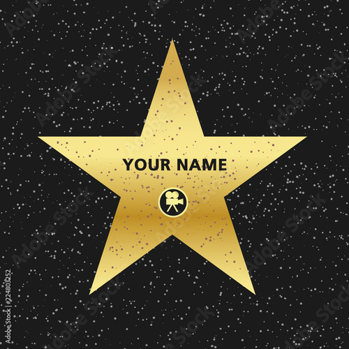 Fotografía  Realistic famous actor star. Vector.